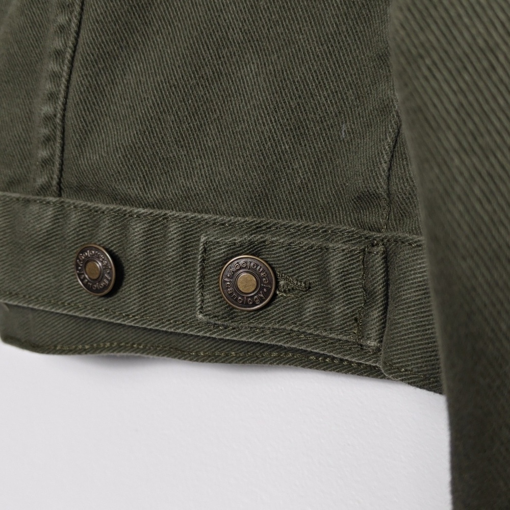 NEWPORT NEWS JEANOLOGY COLLECTION Olive Green Jean Jacket Size 4 - Picture 16 of 16